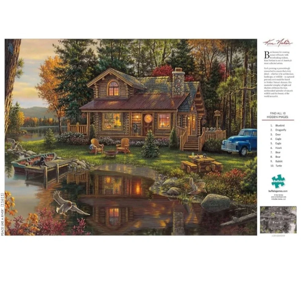 BUFFALO GAMES Jigsaw Puzzle Peace Like A River Kim Norlien 1000 Pieces Age 14+